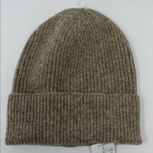 J CREW FACTORY: Ribbed Beanie Cap/Hat; Color: Allspice; NEW. One Size.